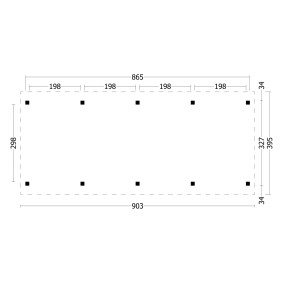  Tuindeco | Overkapping Hamar L | Type 9 210736-10